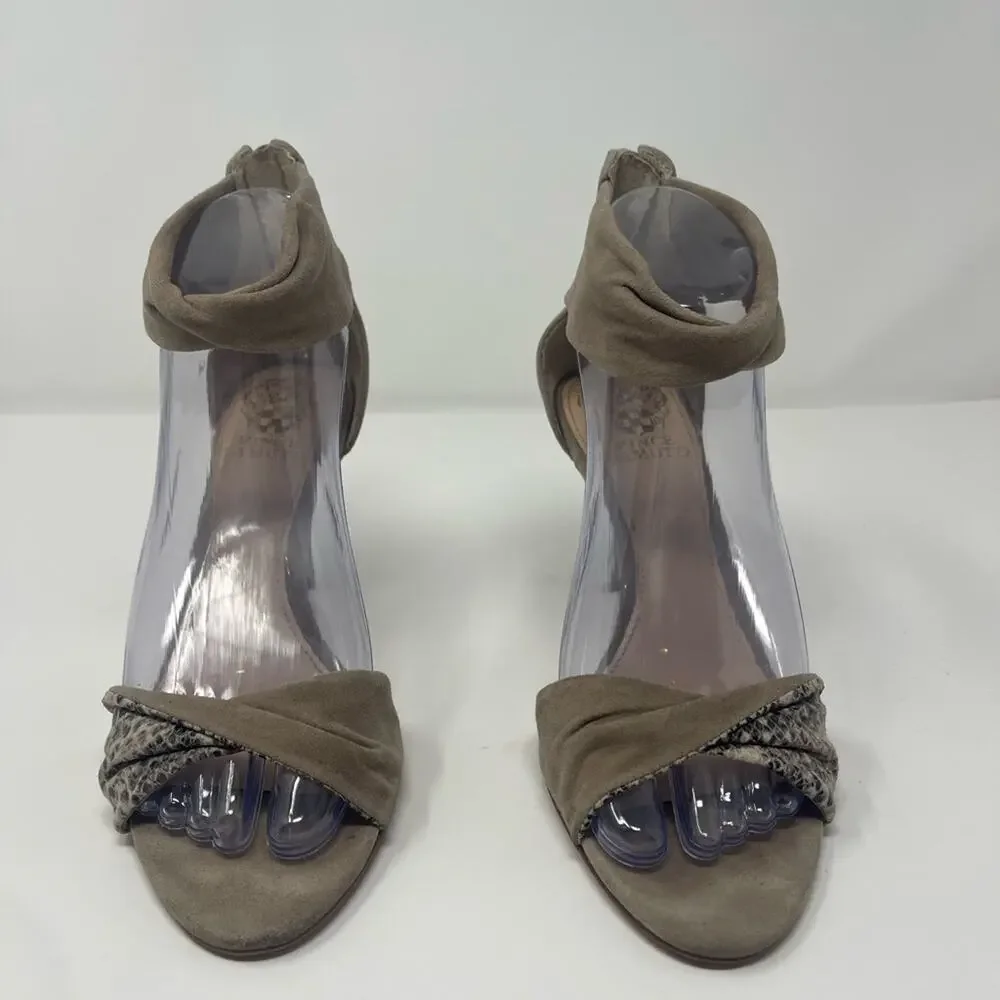 Vince Camuto Nude/Snake Skin Heels Women’s Size 7 Good Condition - Picture 1 of 11
